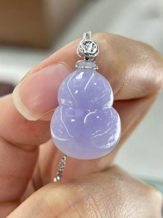 预定专拍 紫罗兰葫芦吊坠18k