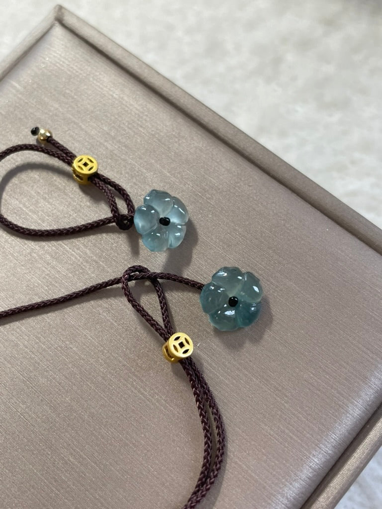 翡翠小花棕绳-手绳