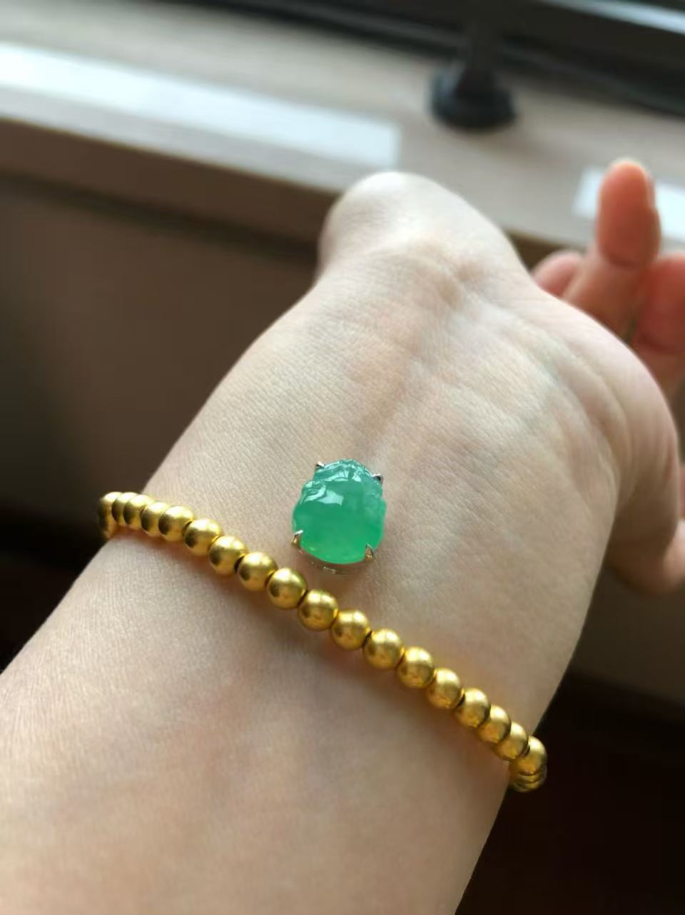 预定专拍  满绿貔貅潘多拉18k