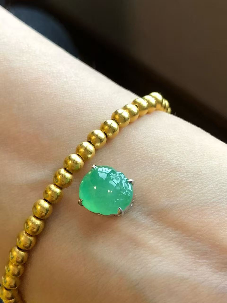 预定专拍  满绿貔貅潘多拉18k