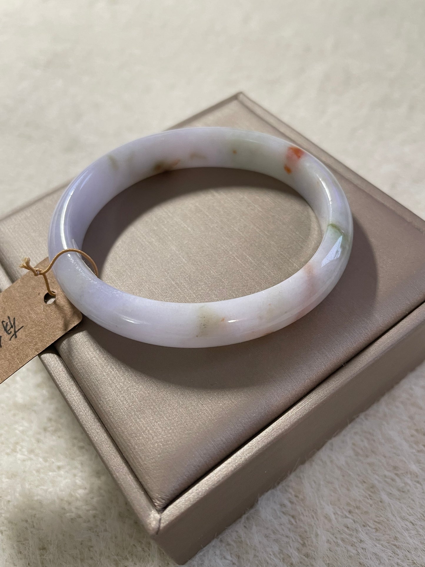 贵妃多彩翡翠手镯 圈口 52