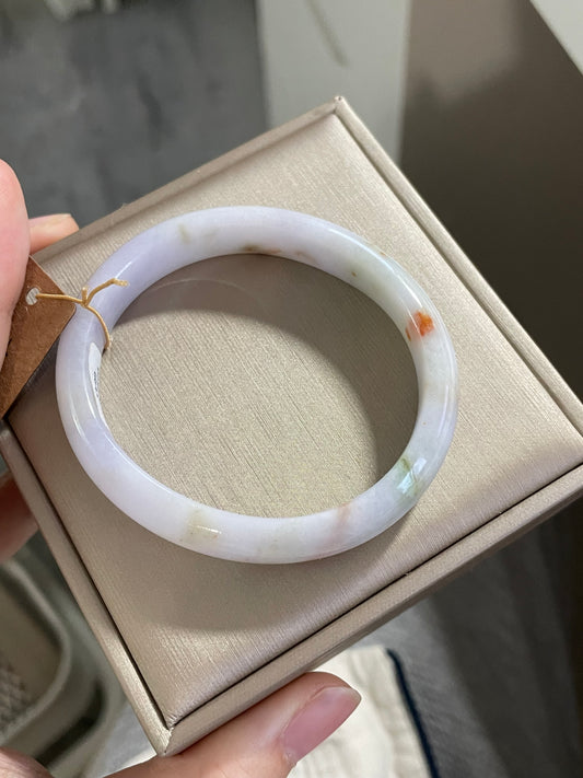 贵妃多彩翡翠手镯 圈口 52