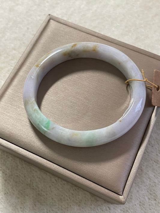 贵妃多彩翡翠手镯 圈口 50