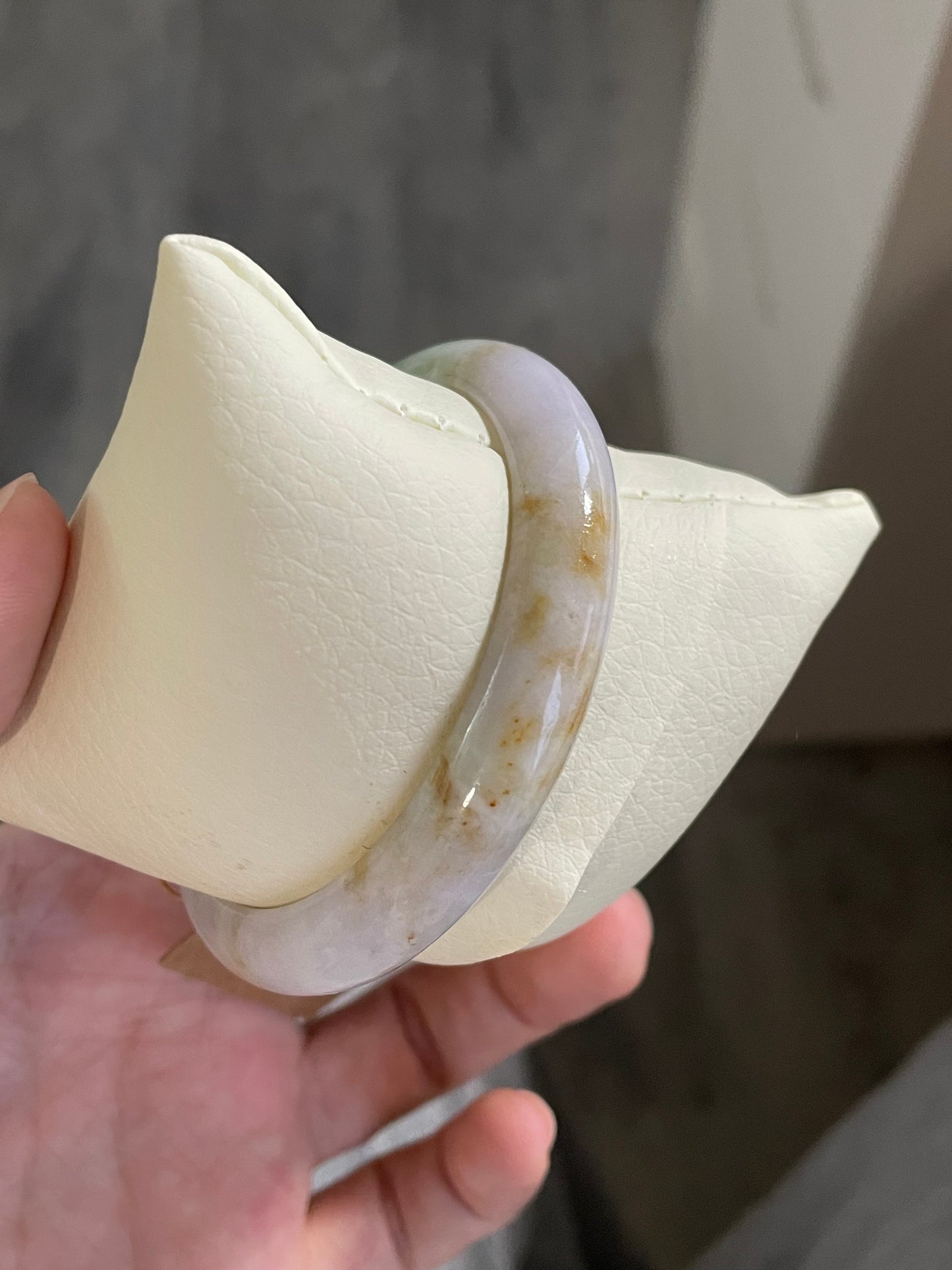 贵妃多彩翡翠手镯 圈口 50