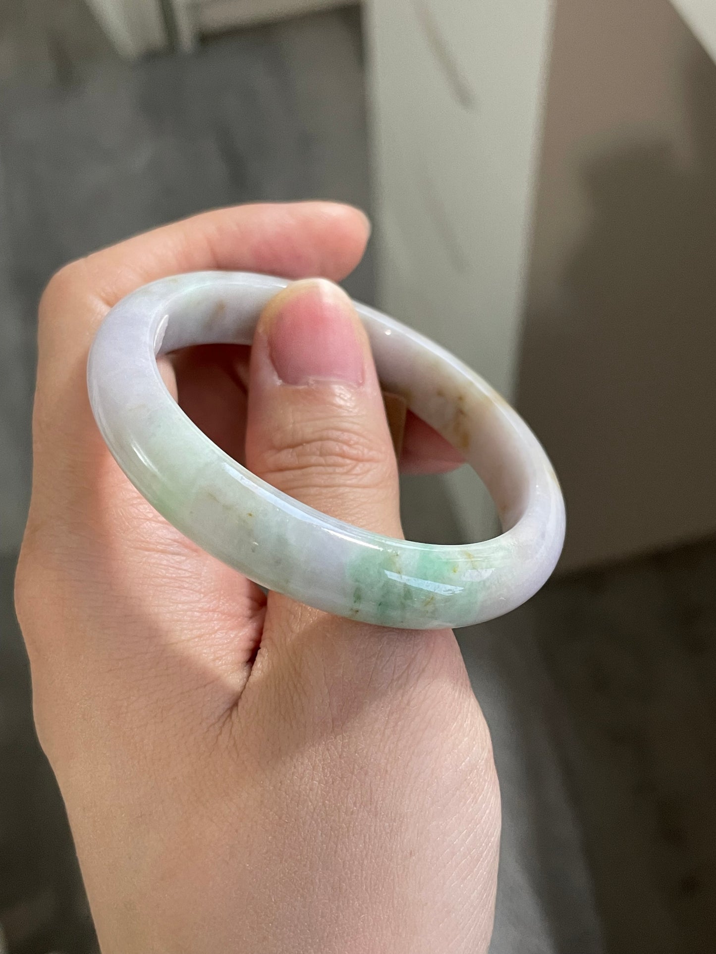 贵妃多彩翡翠手镯 圈口 50