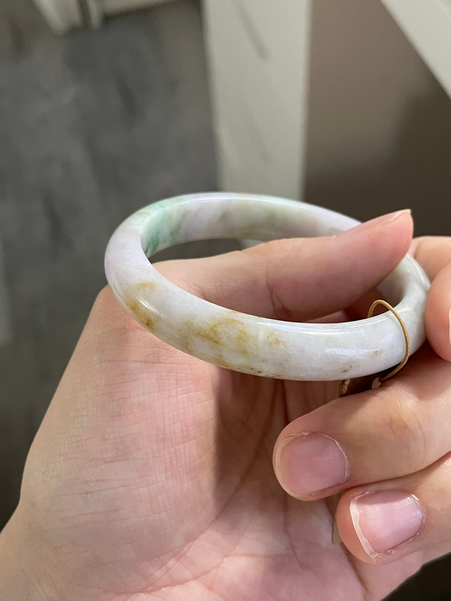 贵妃多彩翡翠手镯 圈口 50