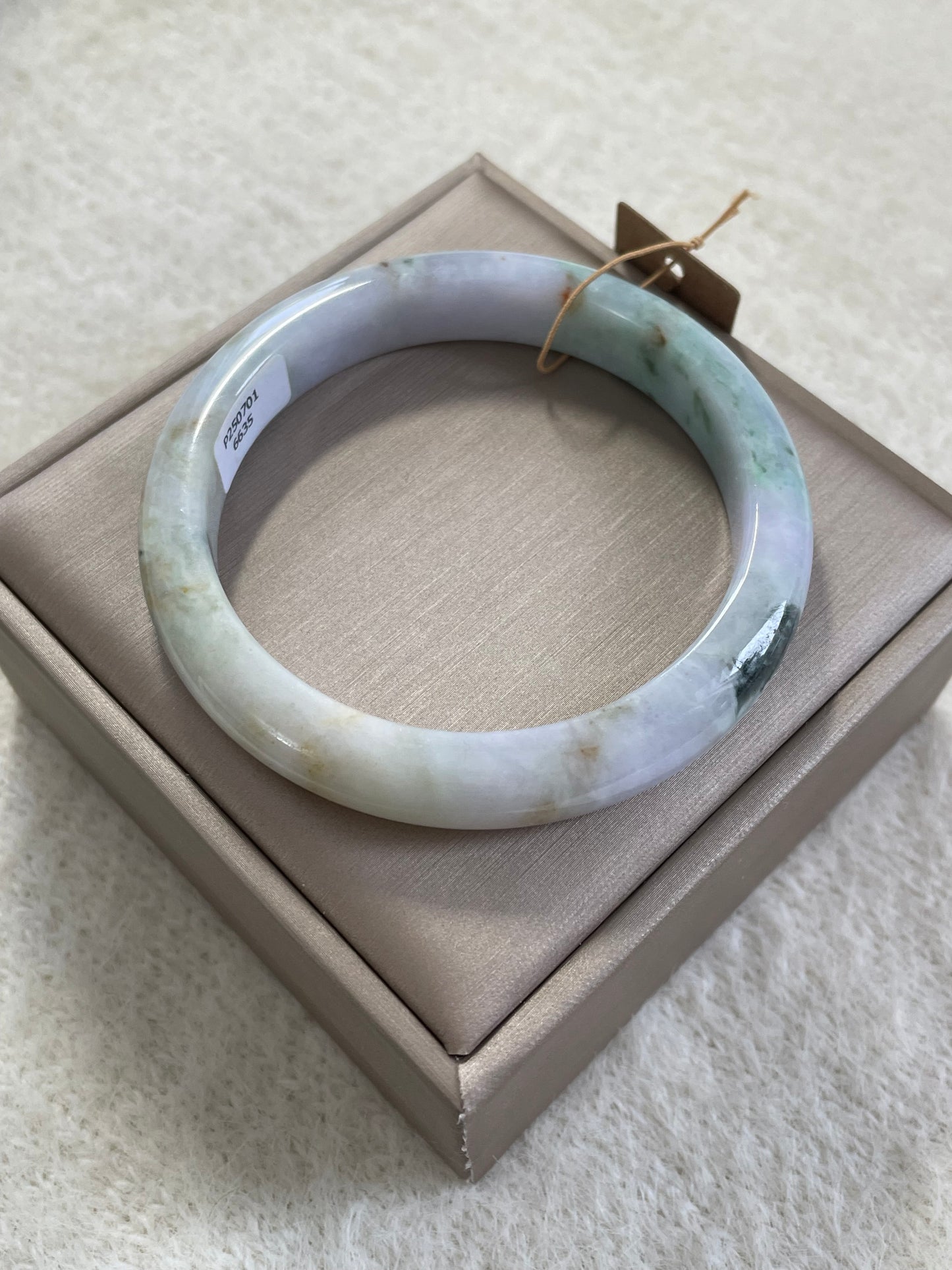 莫奈花园多彩翡翠手镯 圈口 57.1