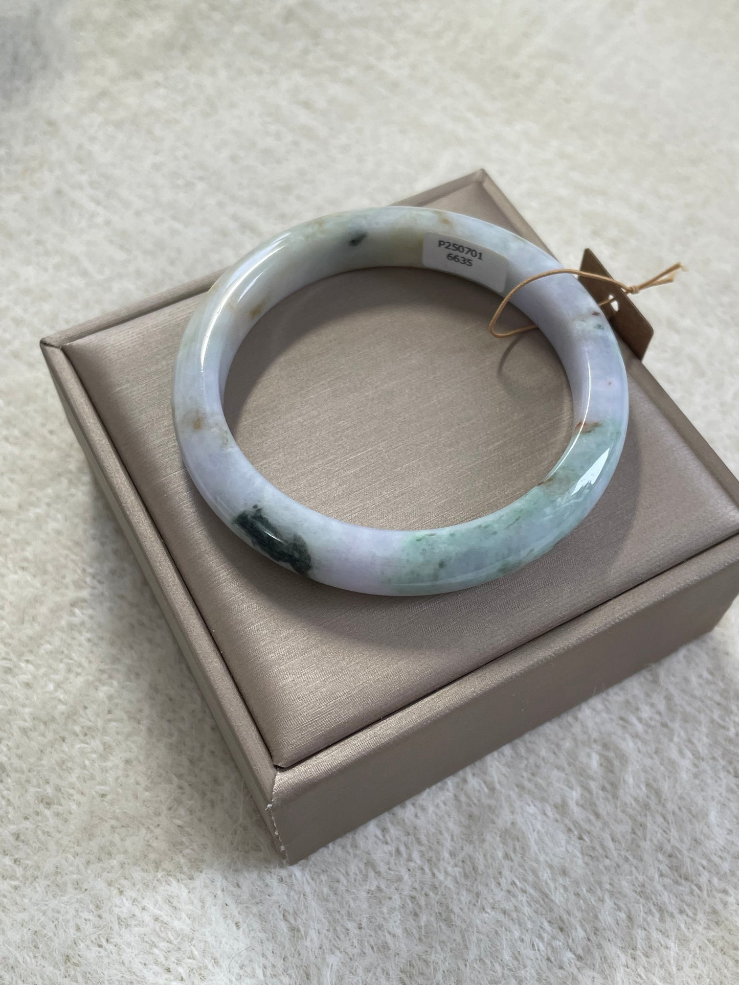 莫奈花园多彩翡翠手镯 圈口 57.1