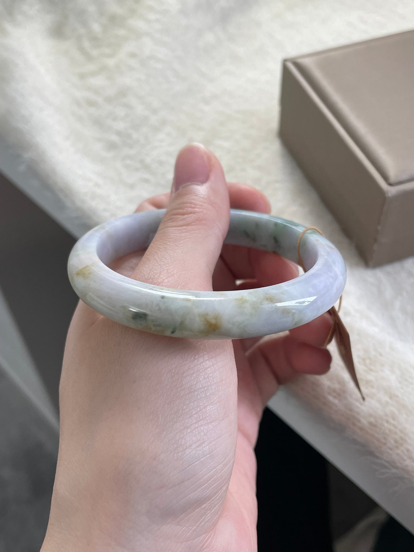 莫奈花园多彩翡翠手镯 圈口 57.1