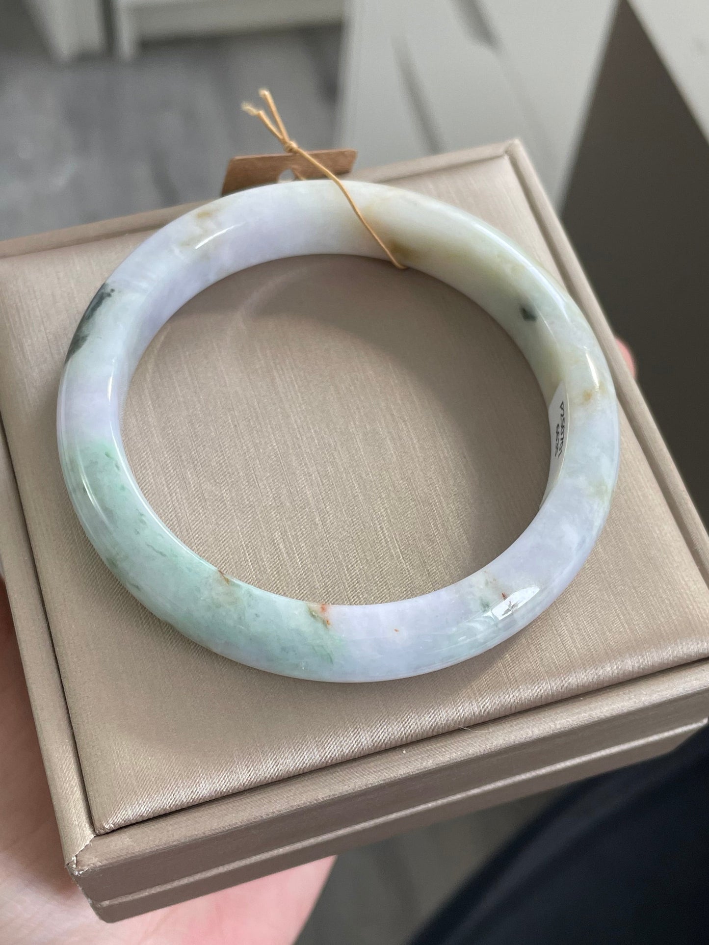 莫奈花园多彩翡翠手镯 圈口 57.1