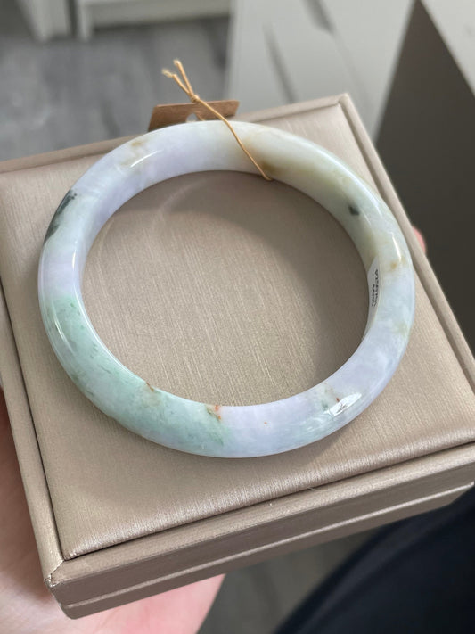 莫奈花园多彩翡翠手镯 圈口 57.1