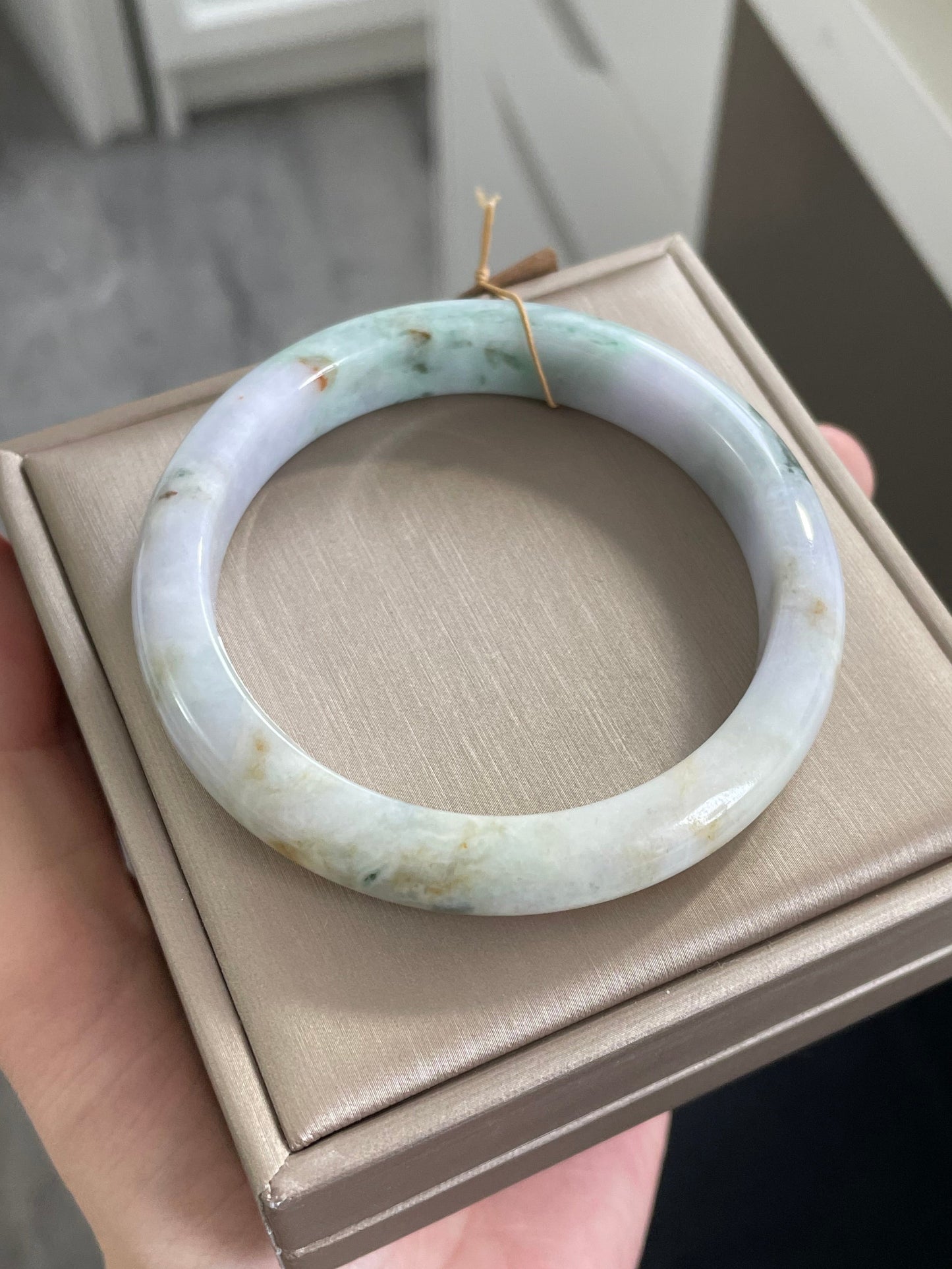 莫奈花园多彩翡翠手镯 圈口 57.1