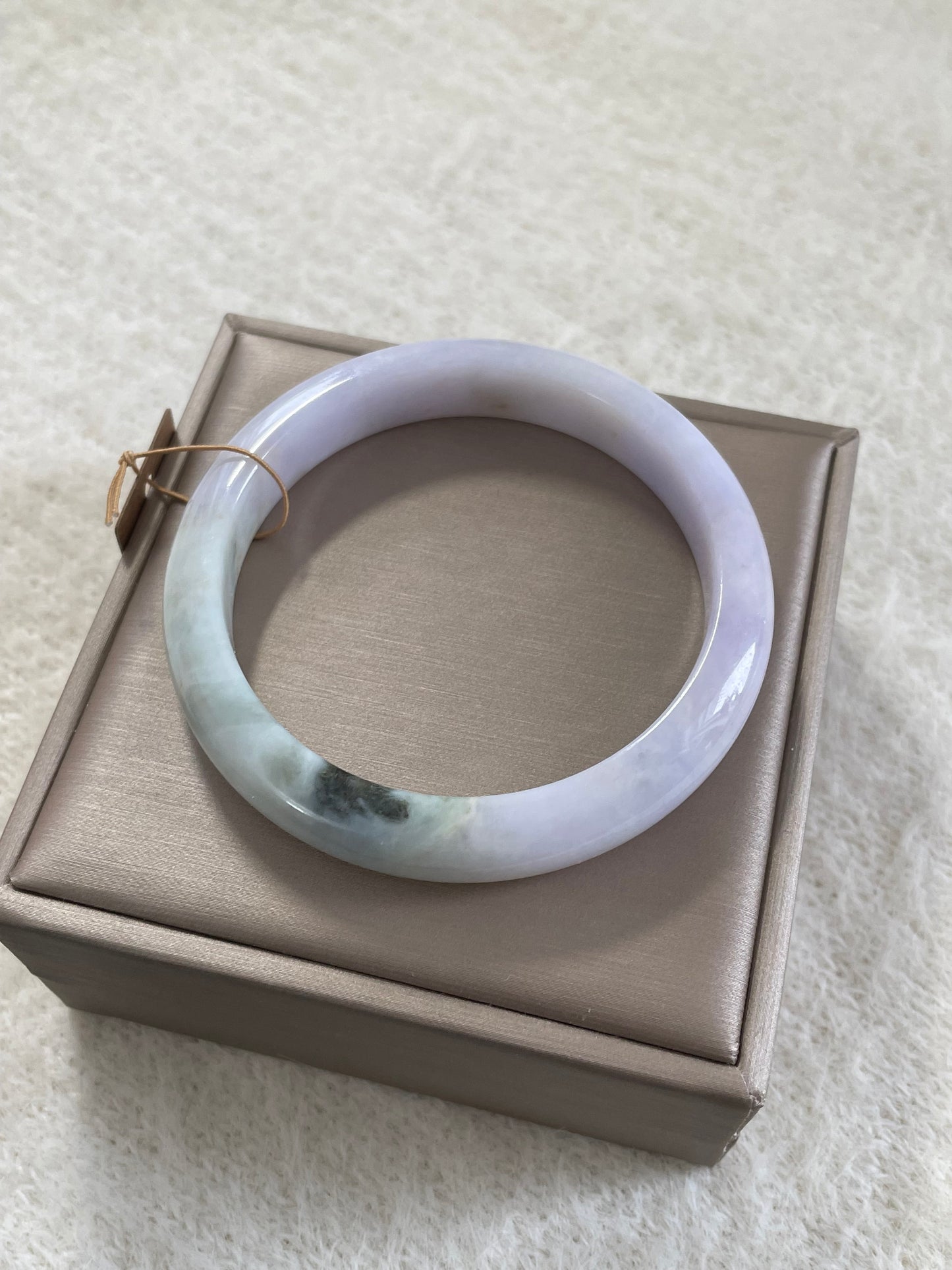 紫底翡翠手镯 圈口 57.5