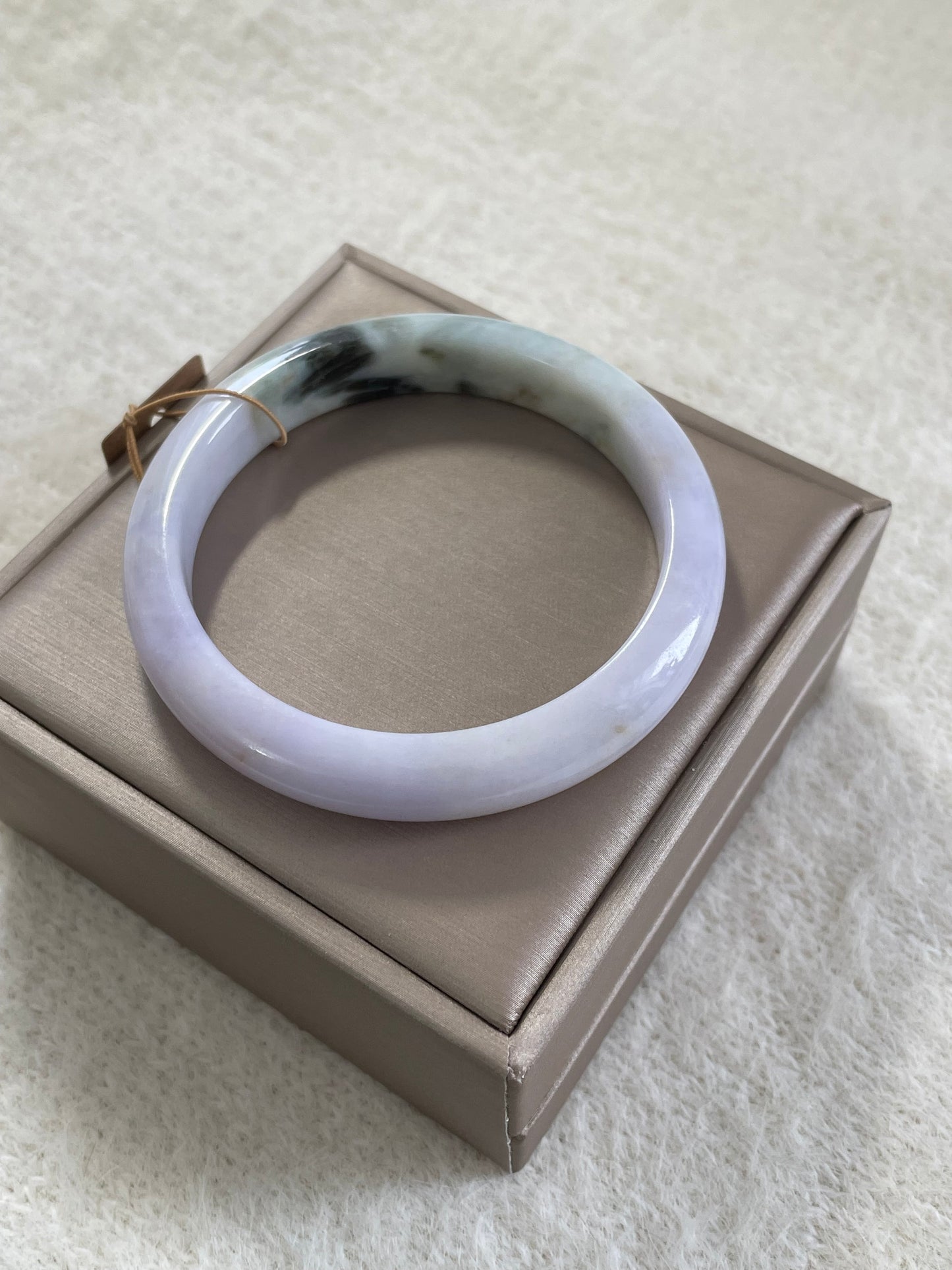 紫底翡翠手镯 圈口 57.5