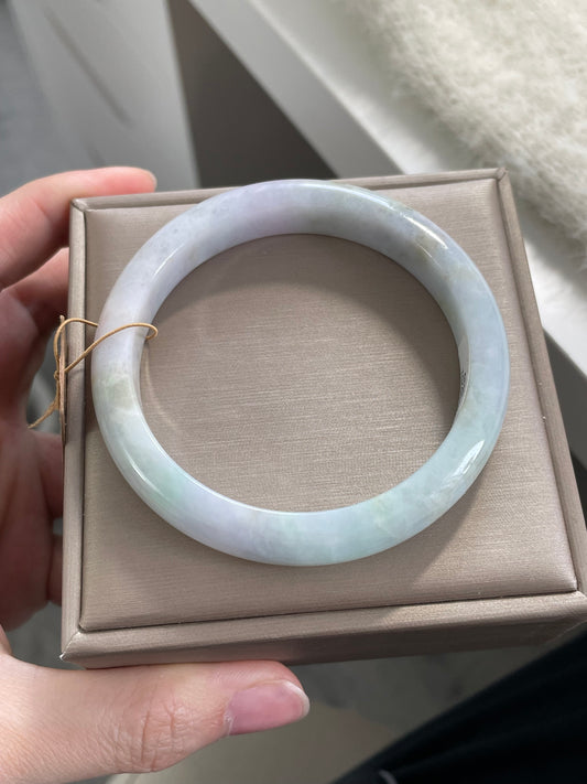 多彩翡翠手镯 圈口 58.4