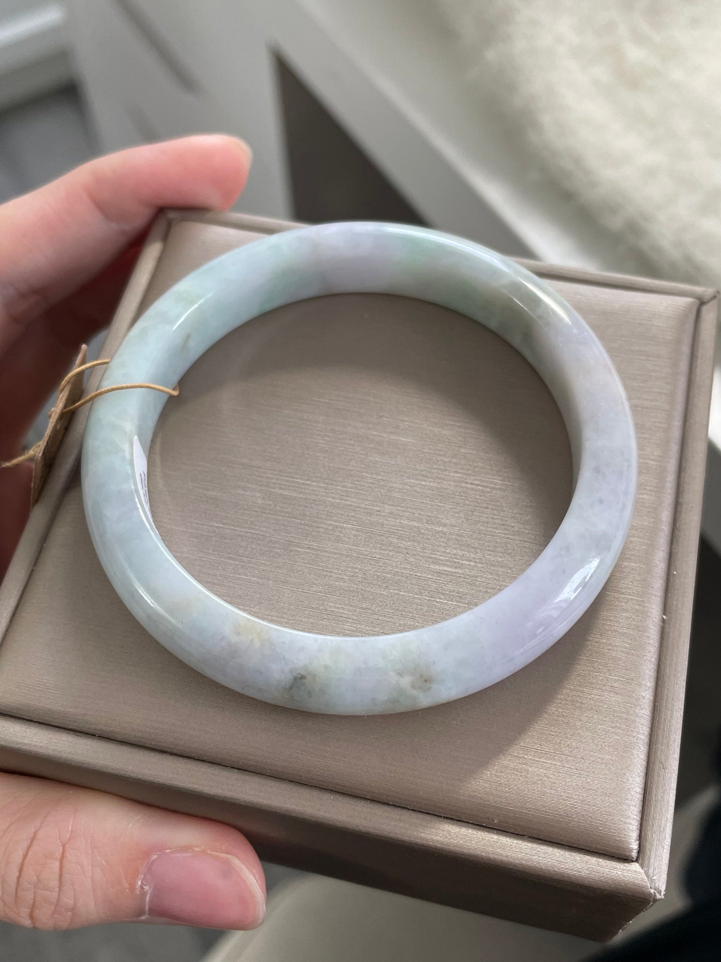 多彩翡翠手镯 圈口 58.4