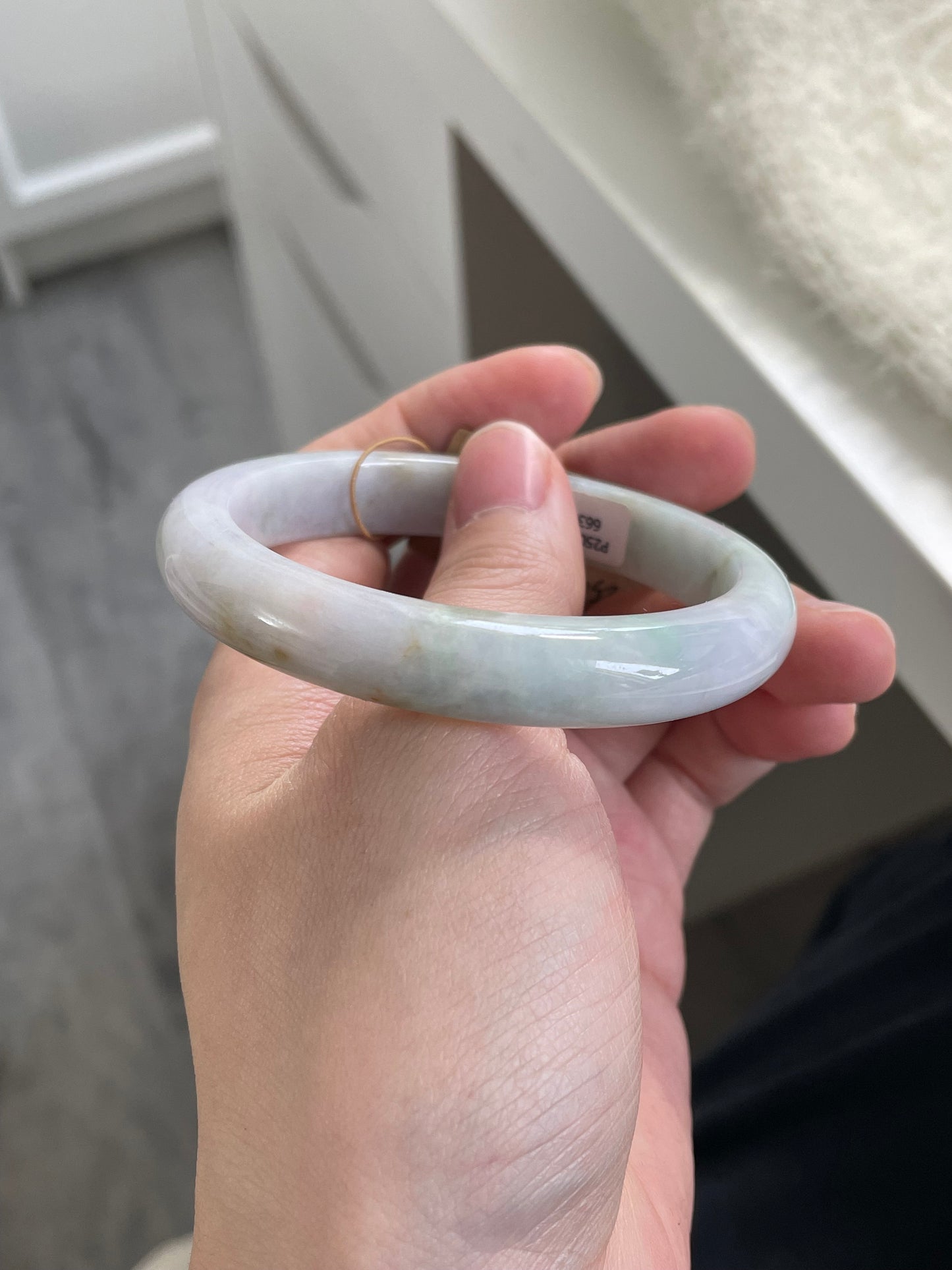 多彩翡翠手镯 圈口 58.4