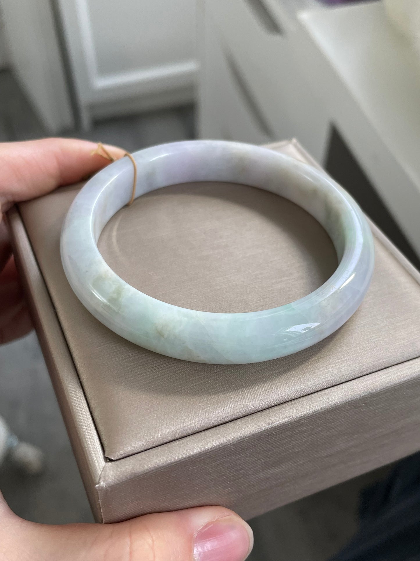 多彩翡翠手镯 圈口 58.4