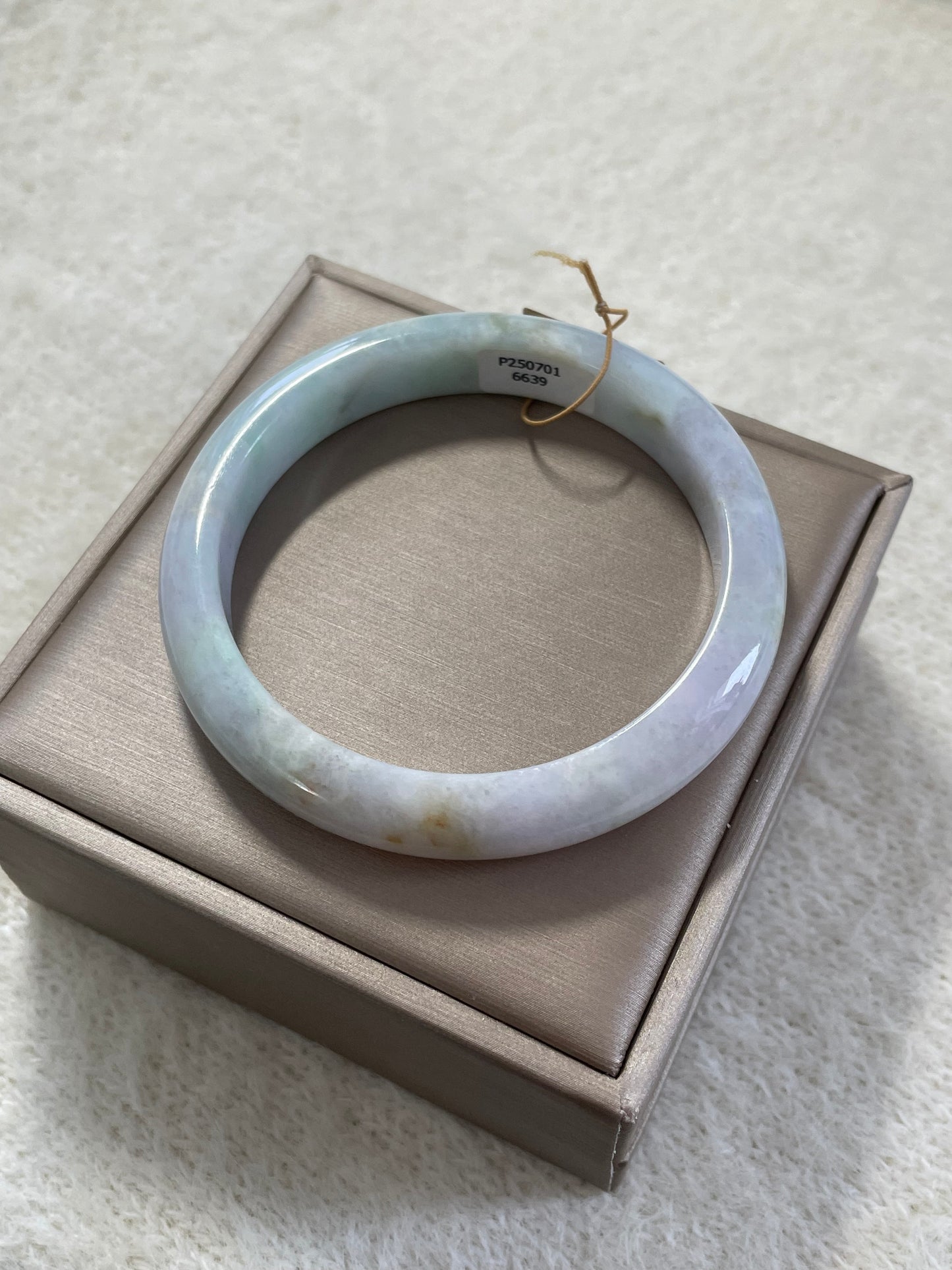 多彩翡翠手镯 圈口 58.4