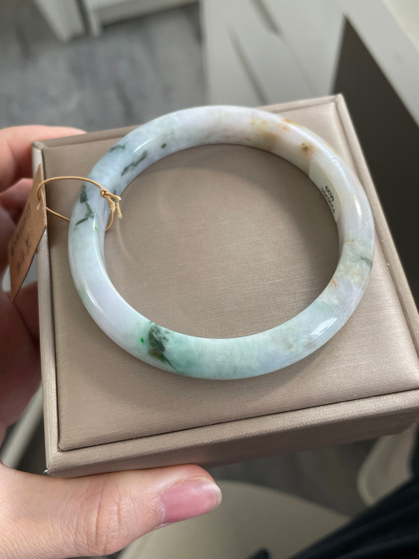 浓色系多彩翡翠手镯 圈口58.3