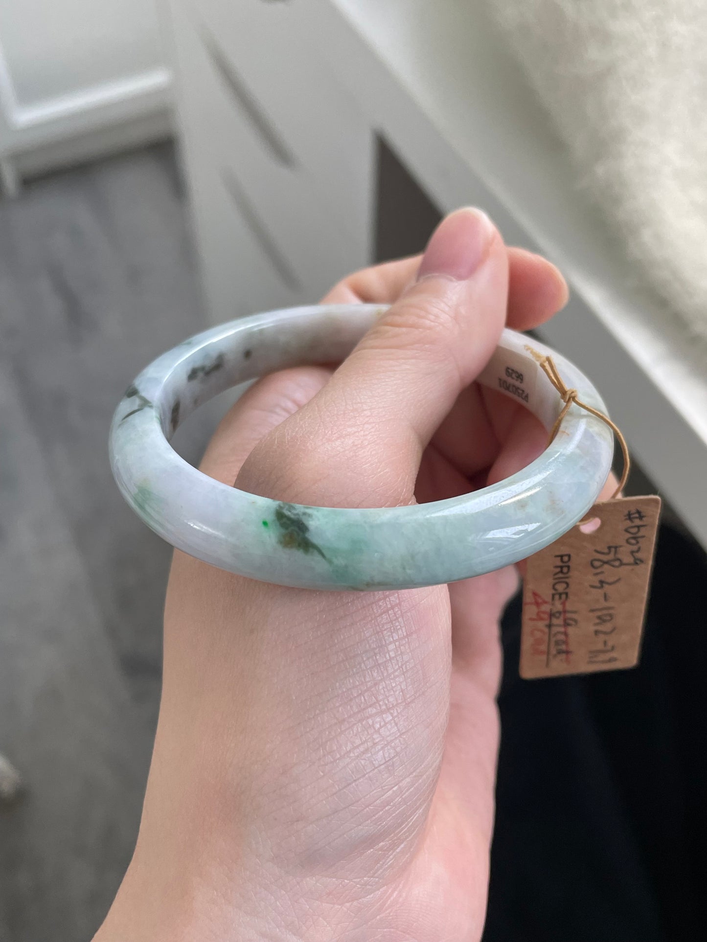 浓色系多彩翡翠手镯 圈口58.3