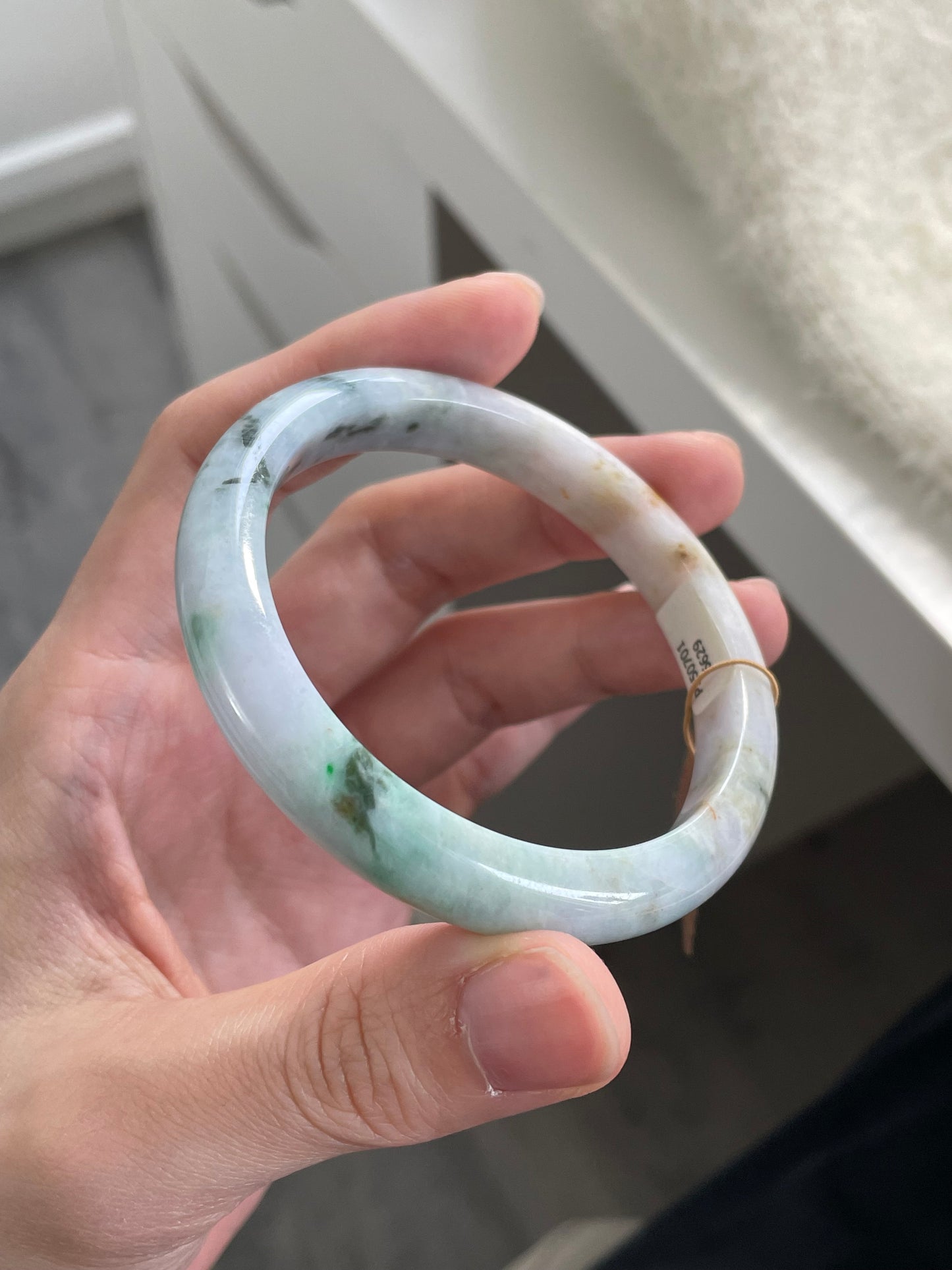 浓色系多彩翡翠手镯 圈口58.3