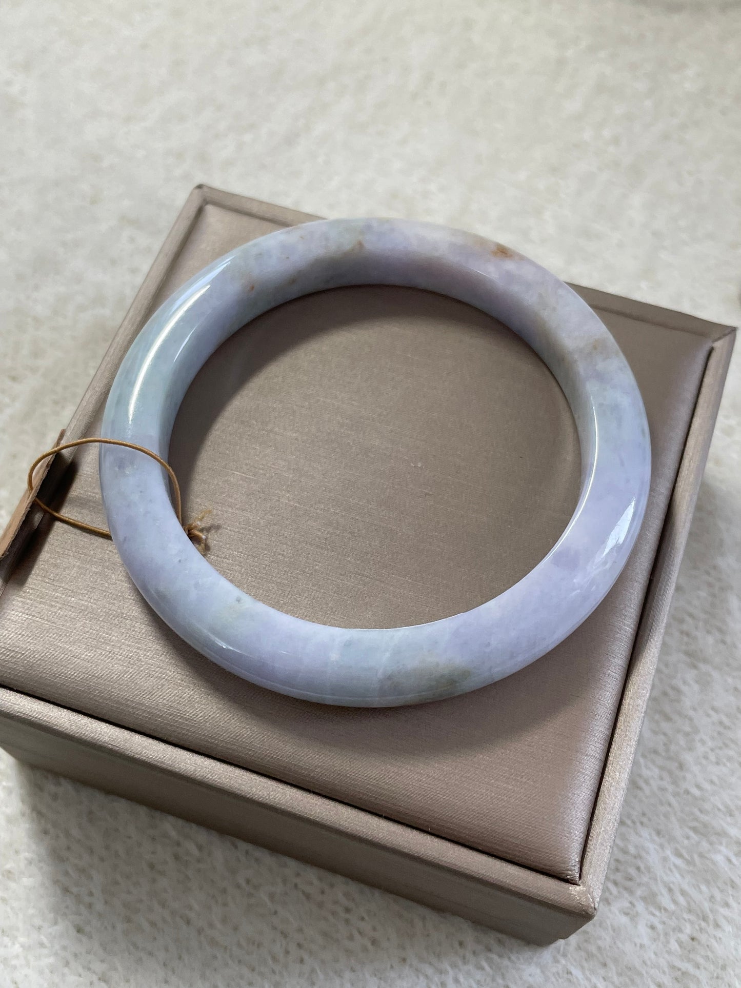 紫色多彩翡翠手镯 圈口 58.3