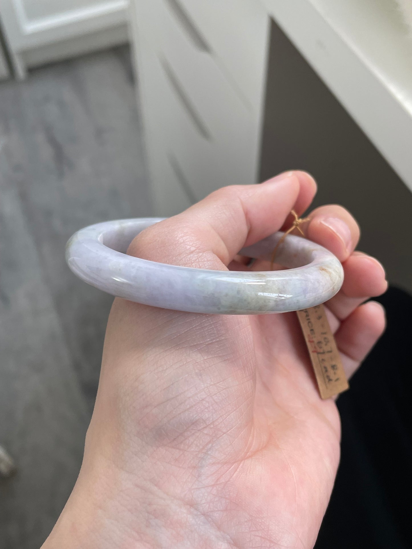 紫色多彩翡翠手镯 圈口 58.3