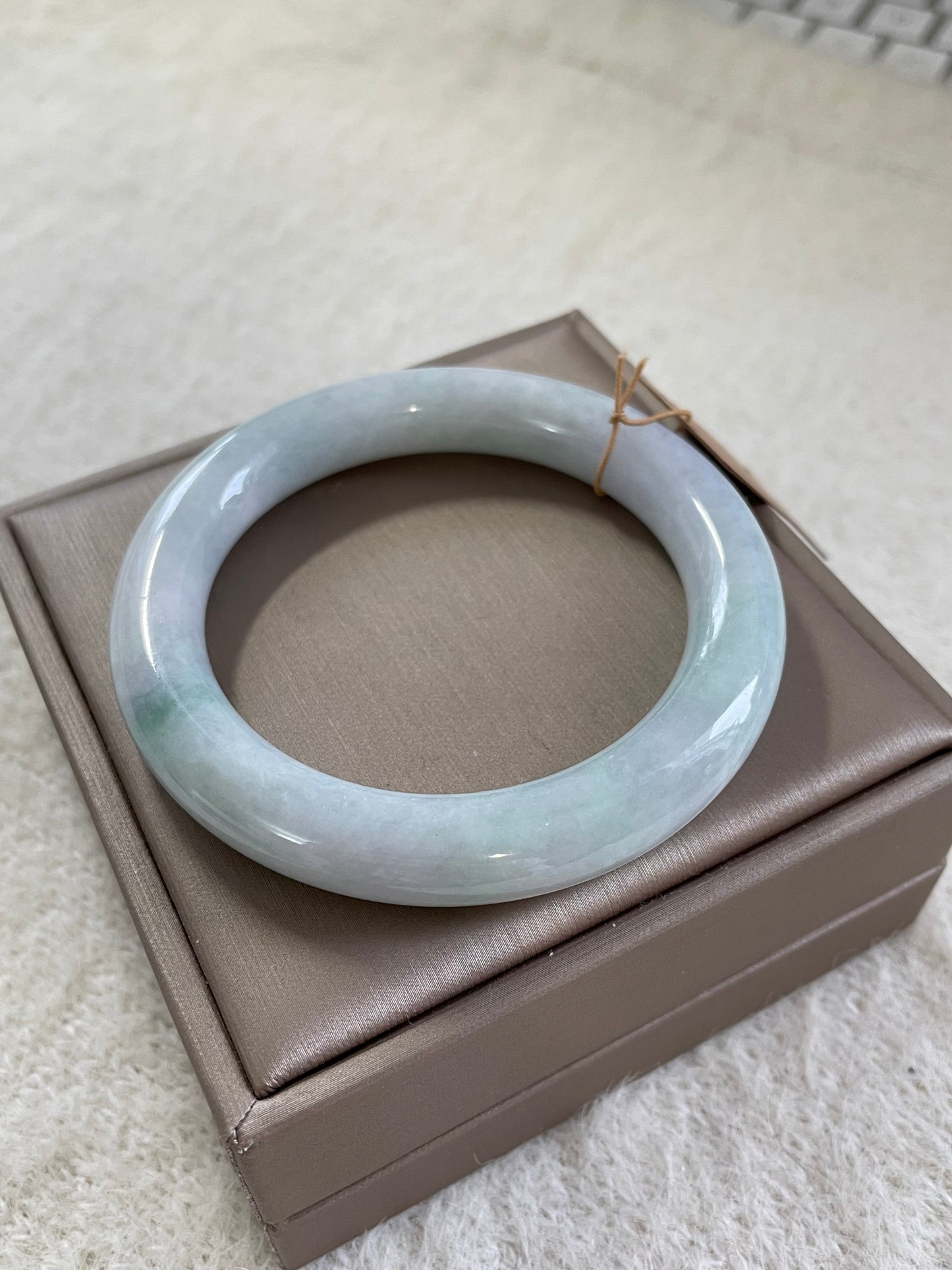 圆条多彩翡翠手镯 圈口 54