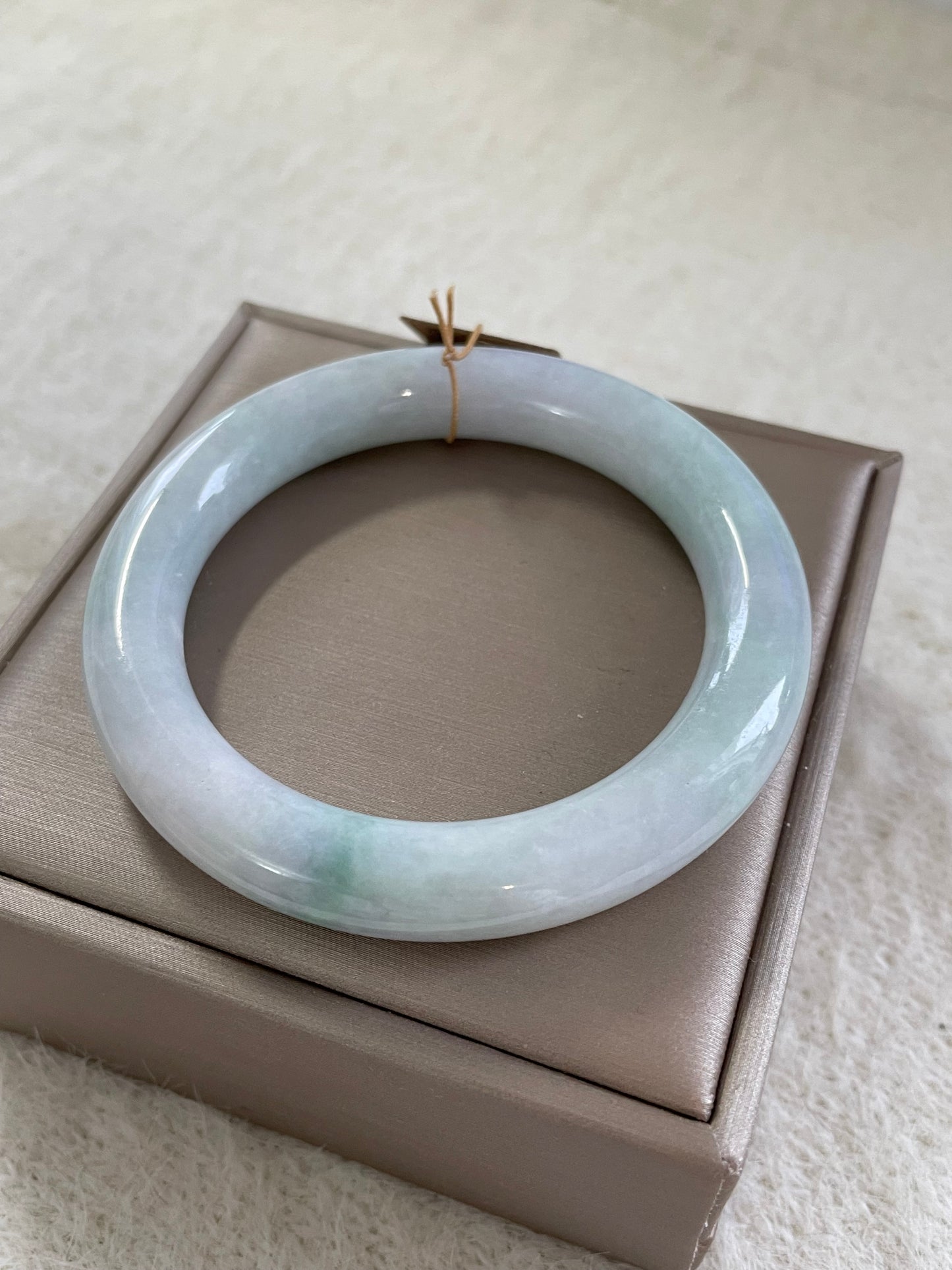 圆条多彩翡翠手镯 圈口 54