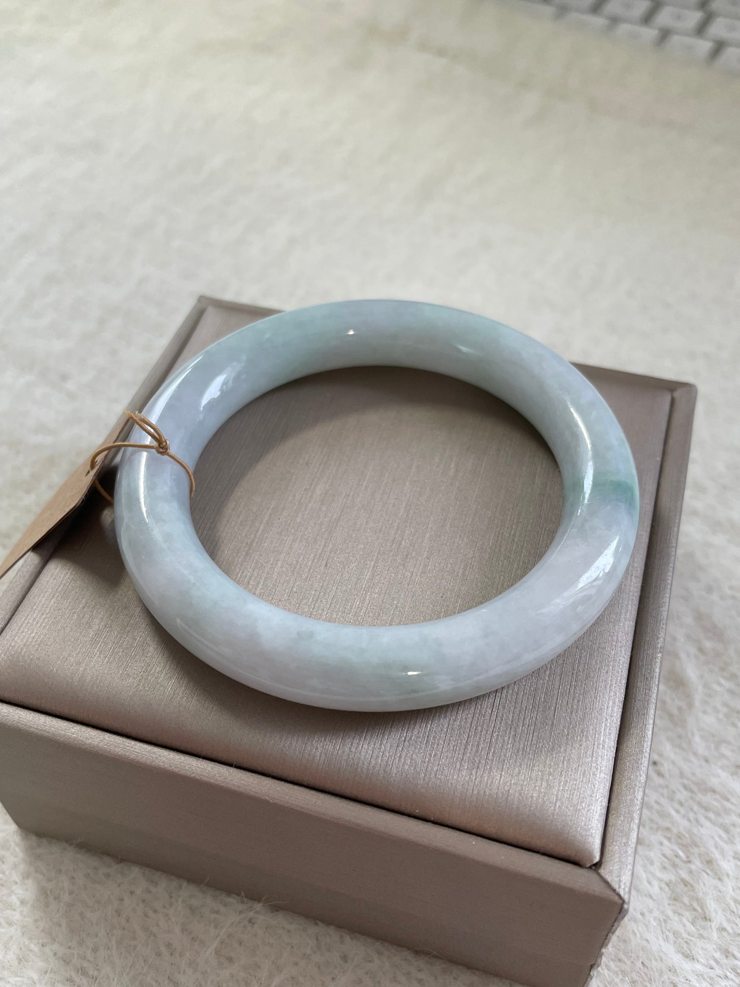 圆条多彩翡翠手镯 圈口 54