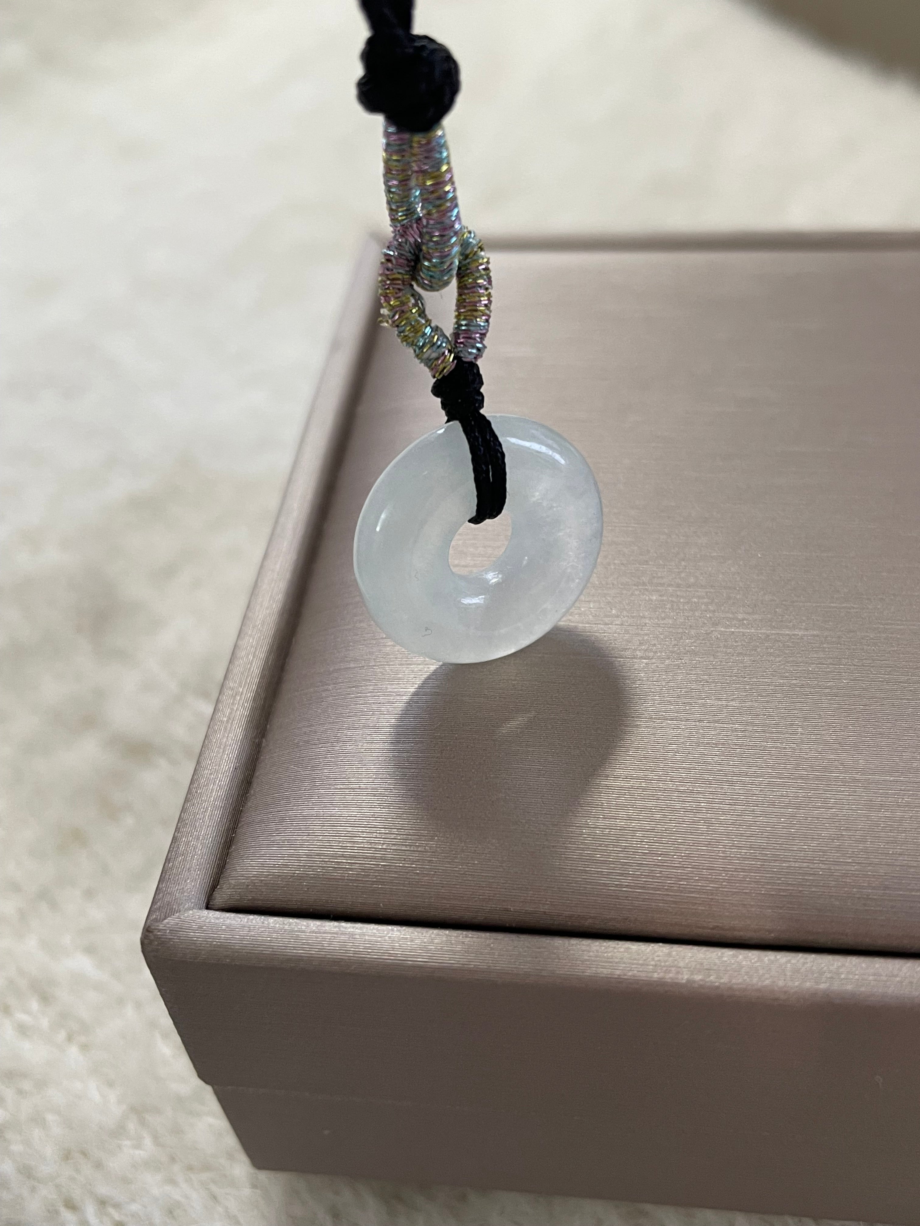 冰种平安扣翡翠吊坠– YuanXi Jadeite