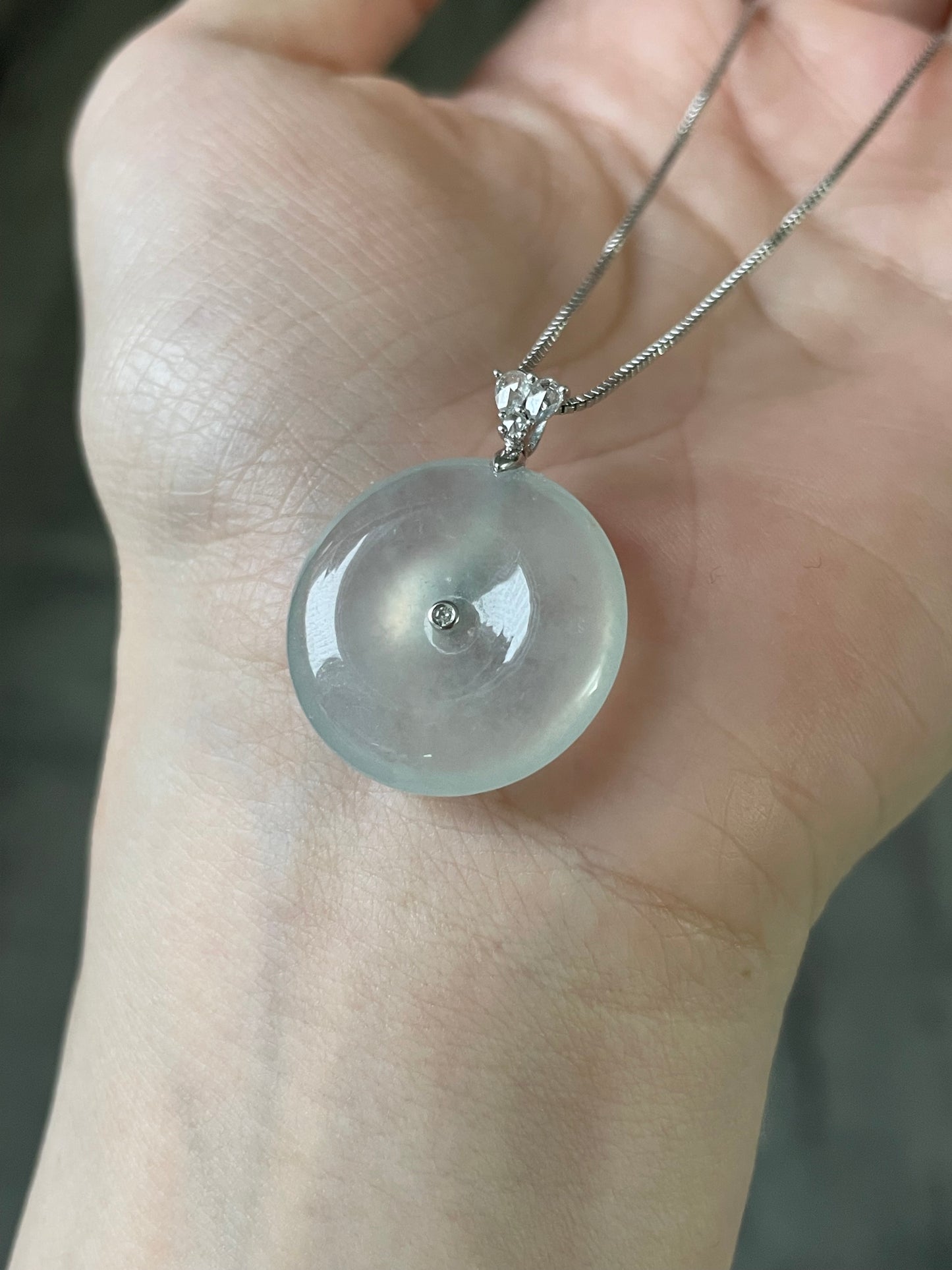 高冰平安扣吊坠