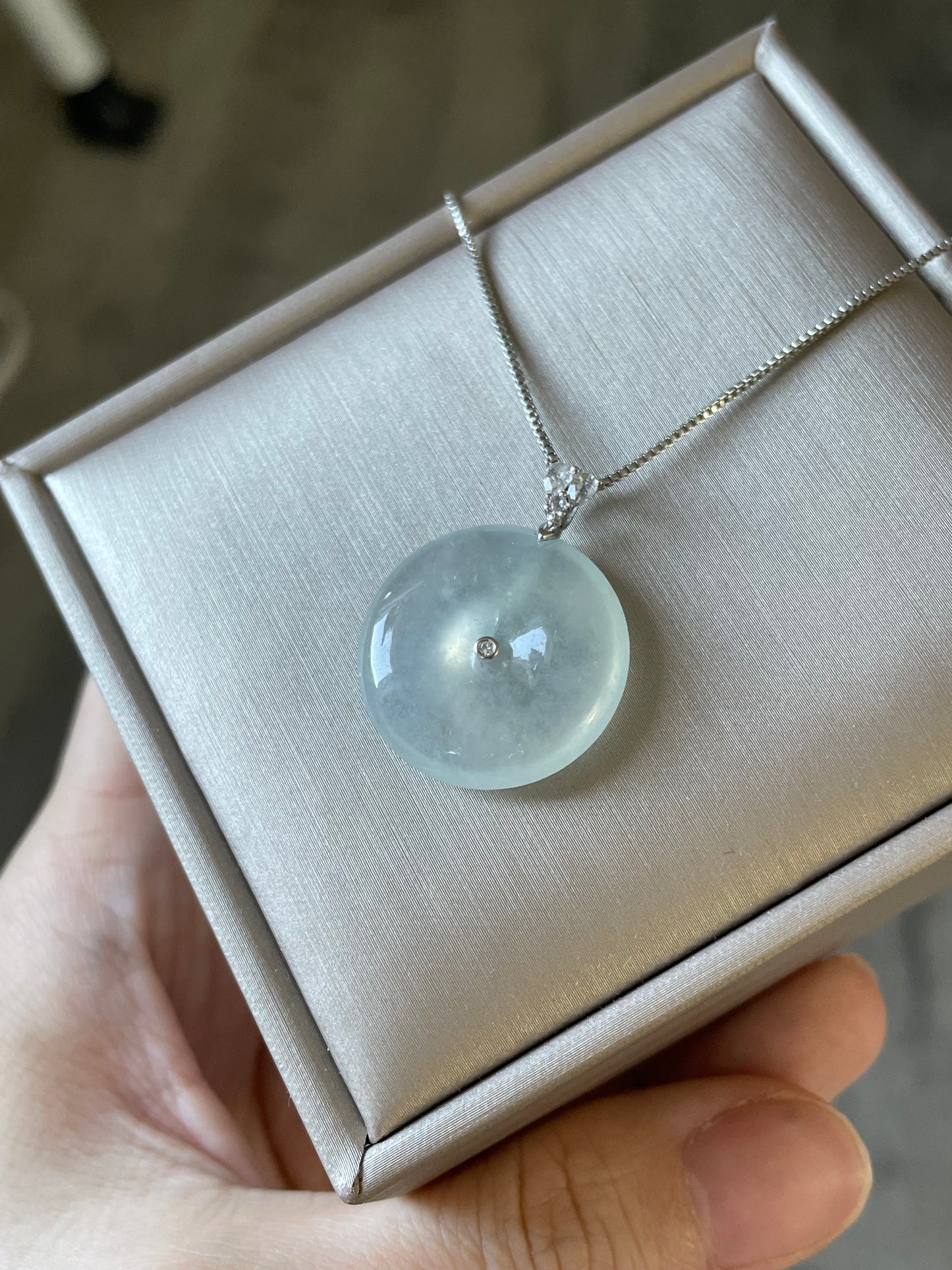 高冰平安扣吊坠