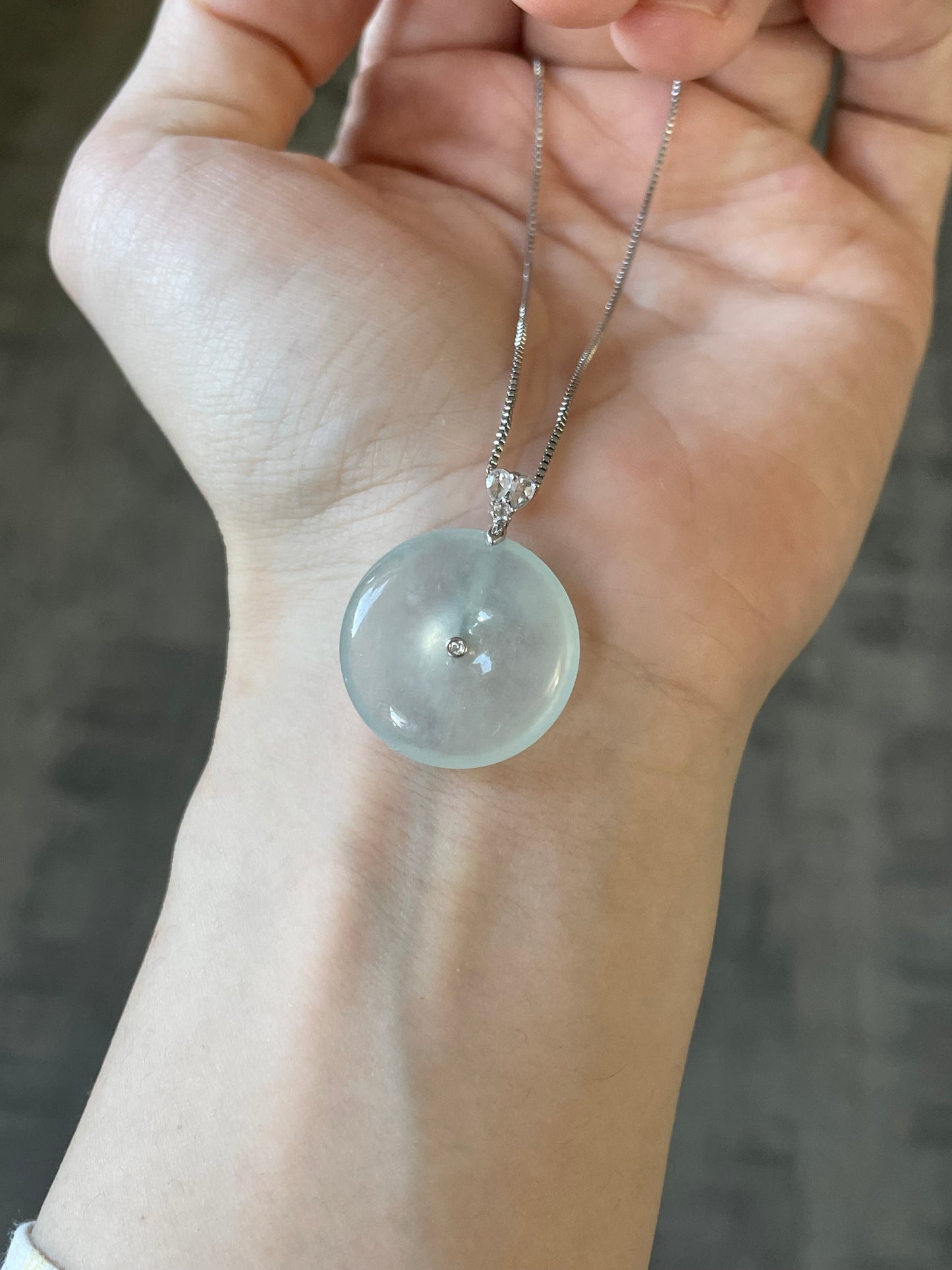 高冰平安扣吊坠