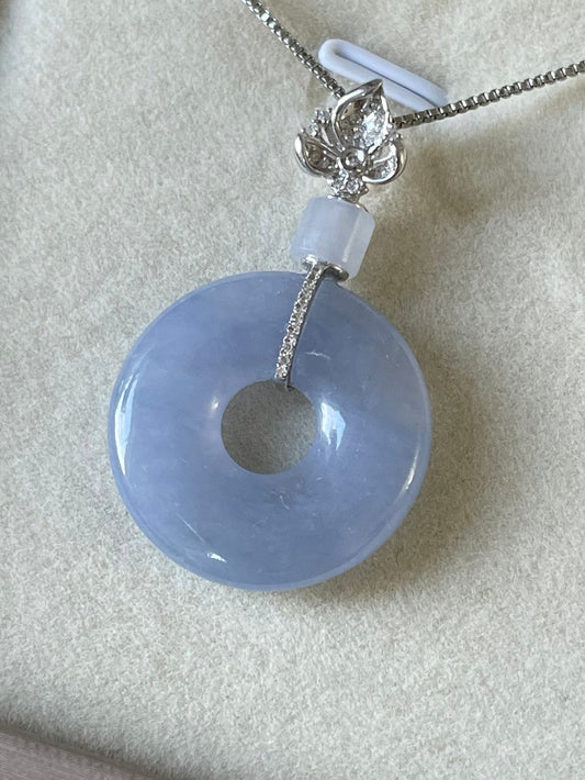 紫罗兰甜甜圈翡翠吊坠