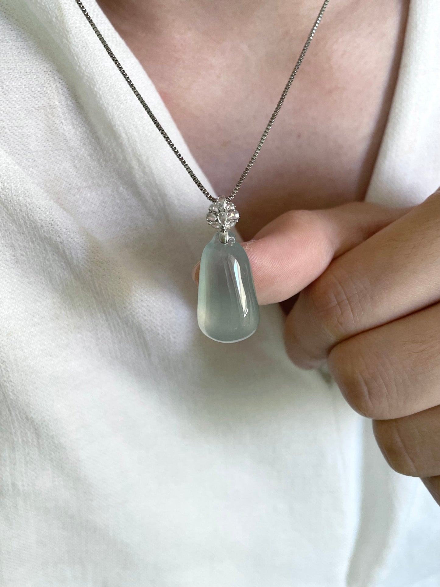 高冰翡翠福瓜吊坠