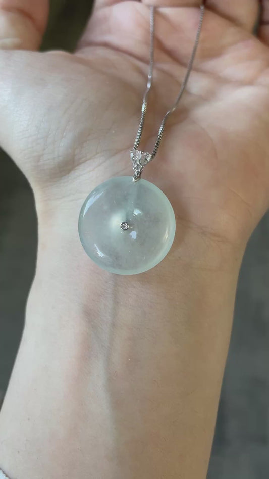 高冰平安扣吊坠